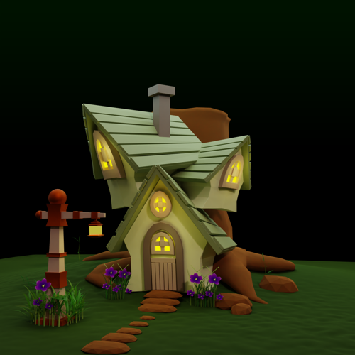 LowPoly Stylized House preview image